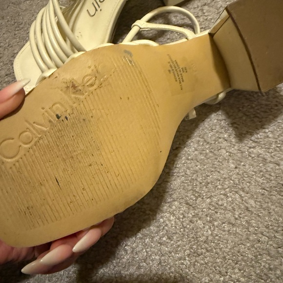 Calvin Klein Beige Strappy Heels - Picture 3 of 5